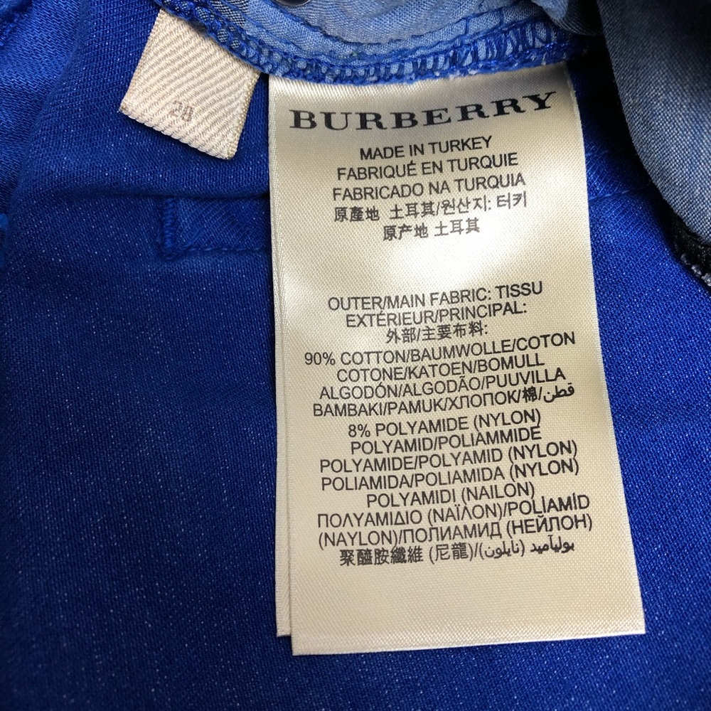 Burberry Brit Bayswater skinny jeans size 28 zip ankle Cobalt Blue - Picture 9 of 12